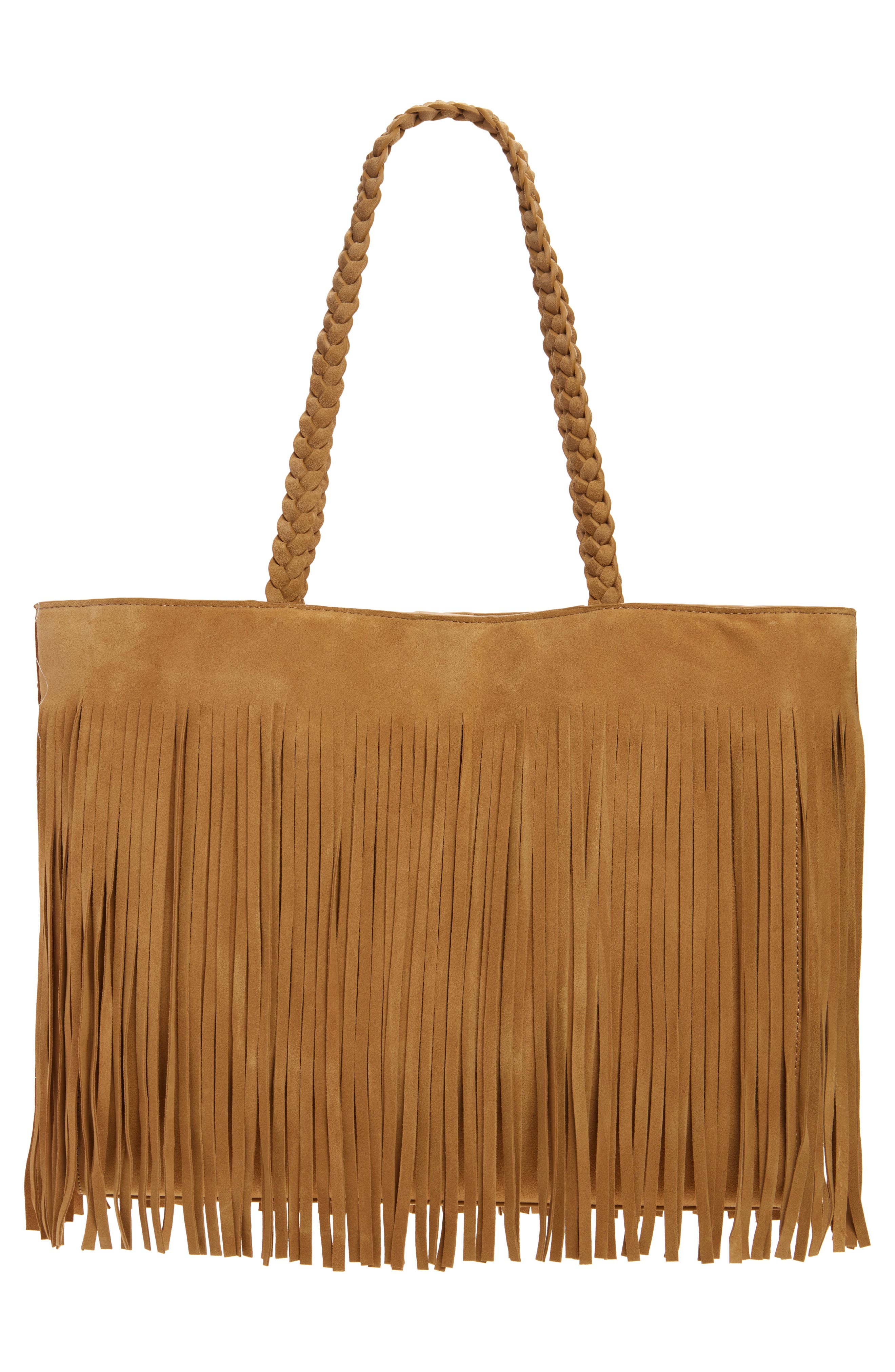 Luna Suede Tote Bag, Alternate, color, HAZEL SUEDE