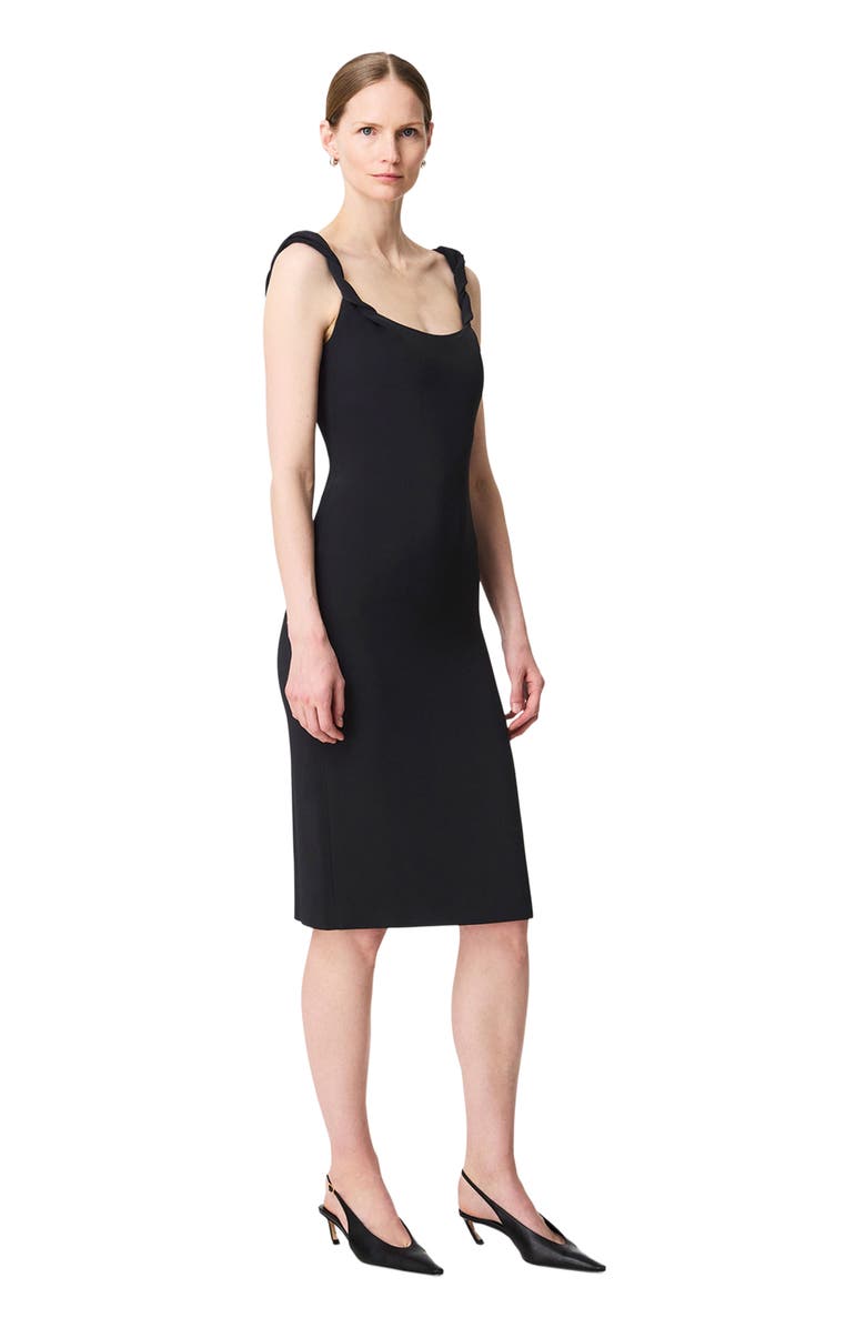 Another Tomorrow Twist Bias Dress, Alternate, color, Black