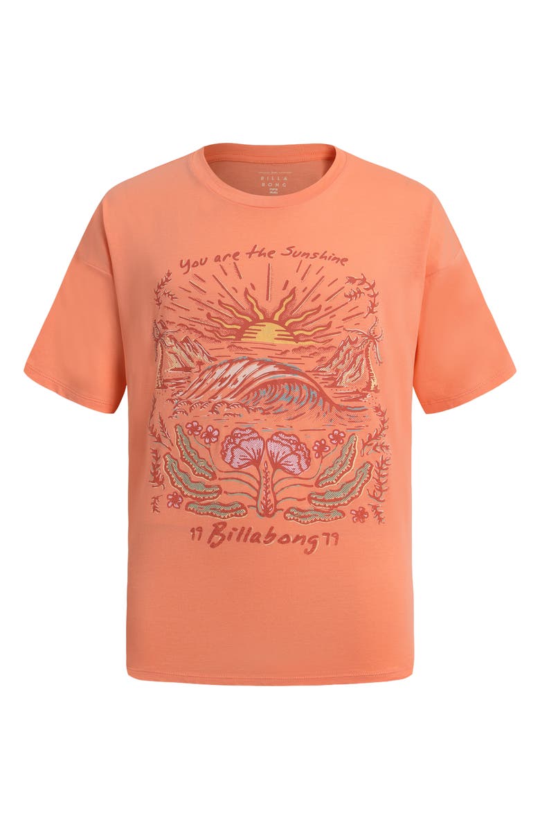 Billabong Kids' Sunshine Oversize Cotton Graphic T-Shirt, Main, color, Desert Flower