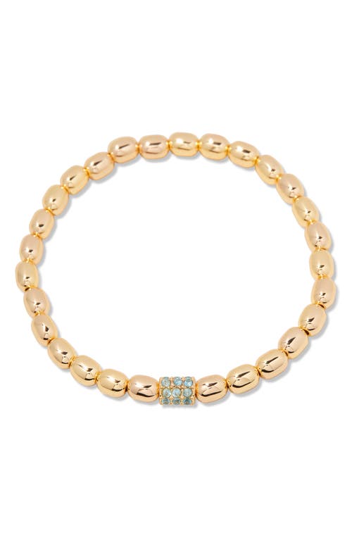 Brook & York Brook And York Brei Birthstone Beaded Stretch Bracelet In Gold December