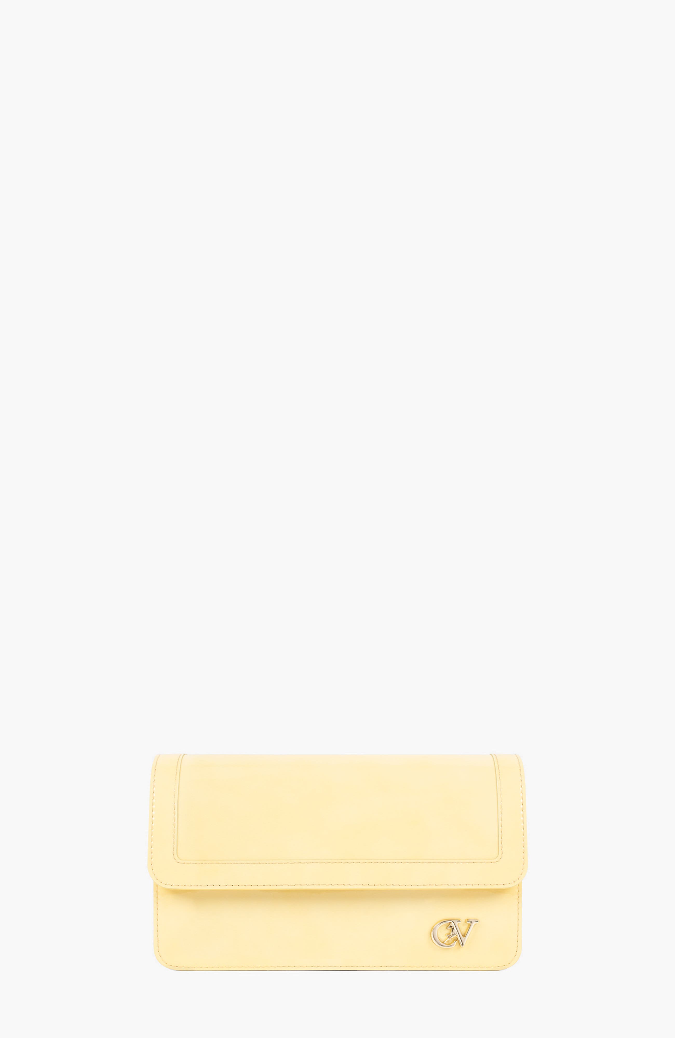 Iconic By Cavalinho 648 Patent Leather Clutch Shoulder Bag, Main, color, Yellow