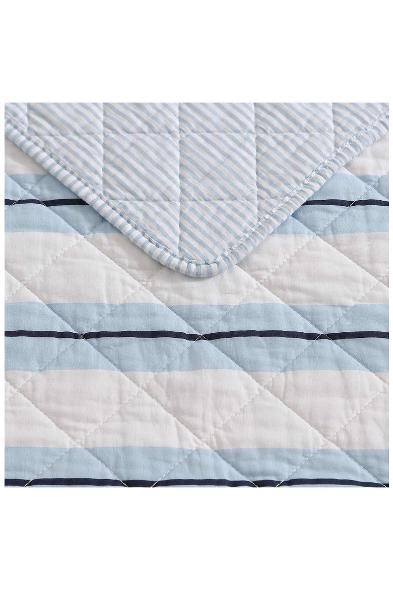 Tim Stripe Reversible Cotton Comforter & Sham Set, Alternate, color, BLUE MULTI