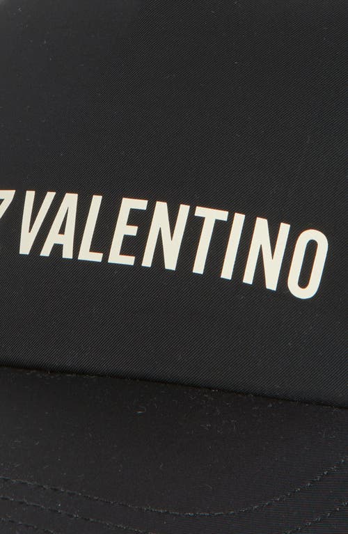 Valentino Garavani Chez Embroidered Trucker Hat In Black/ivory