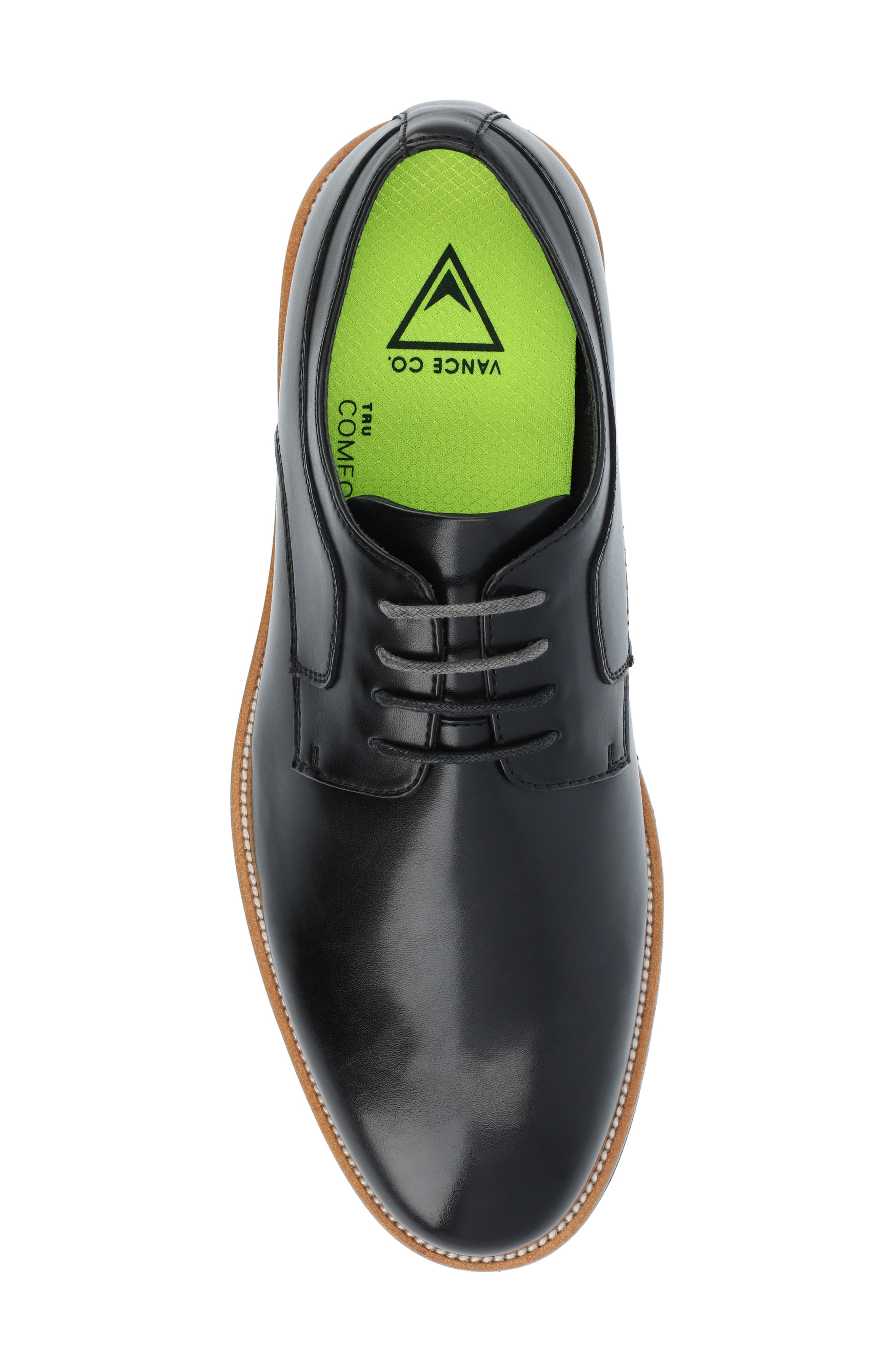 VANCE CO William Tru Comfort Plain Toe Derby, Alternate, color, Black