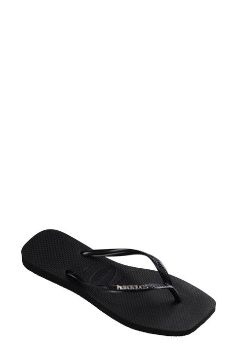 Slim Square Logo Flip Flop (Women)