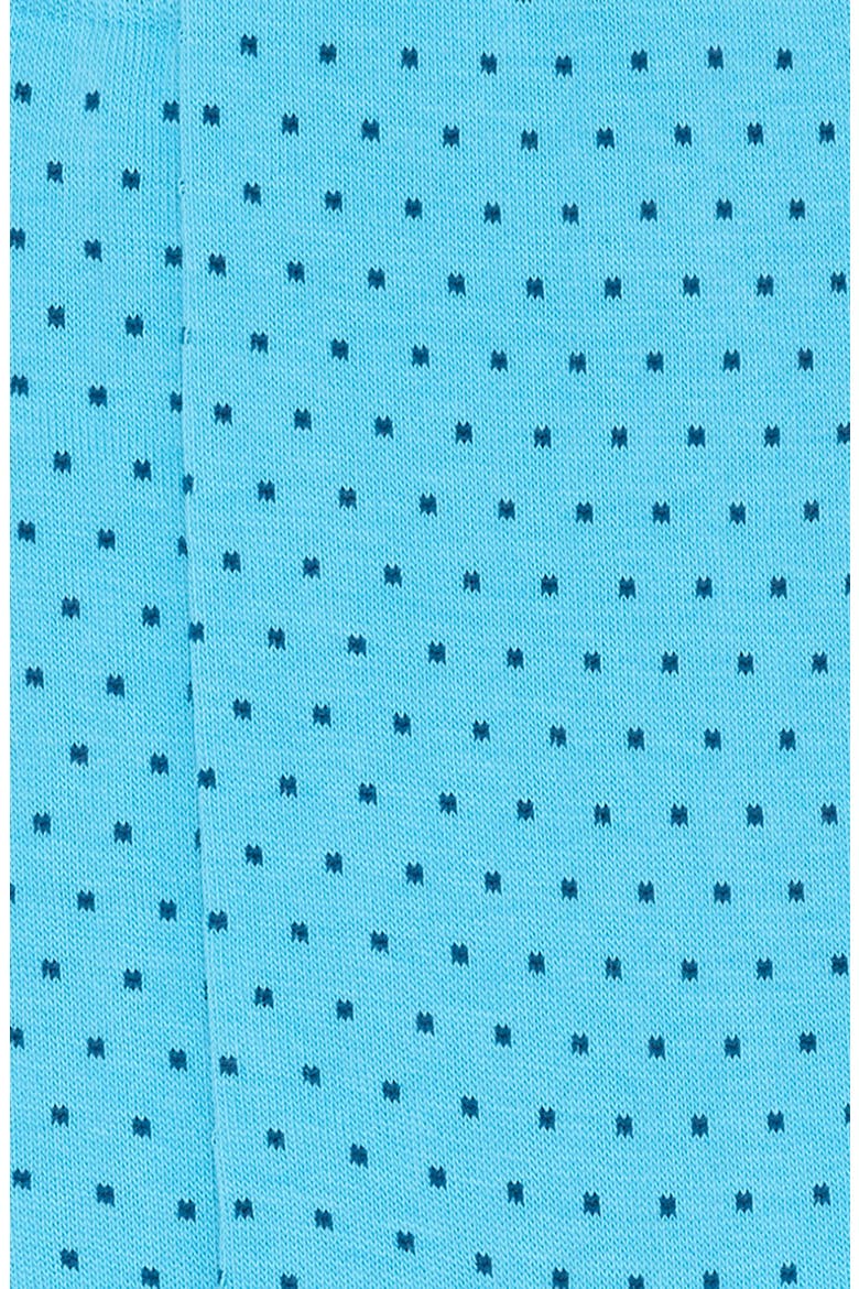 Tiny Polka Dot Cotton Blend Dress, Alternate, color, COBALT BLUE