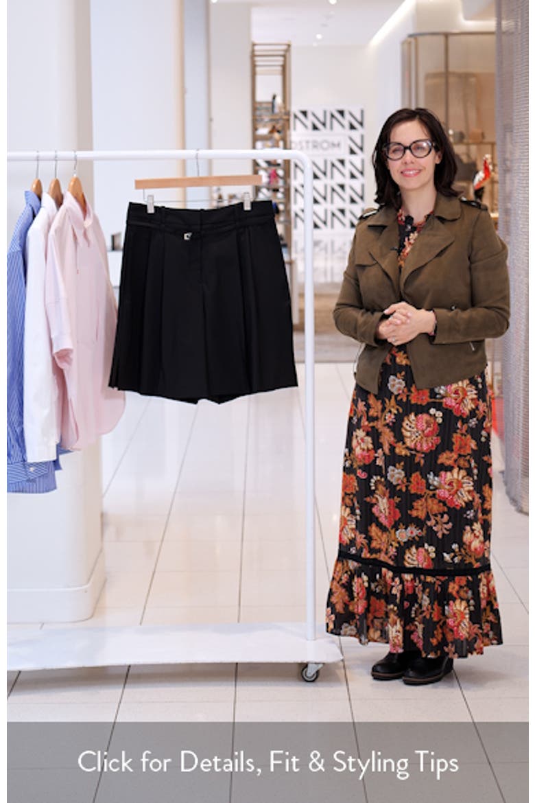 Taleda Belted High Waist Virgin Wool Shorts video
