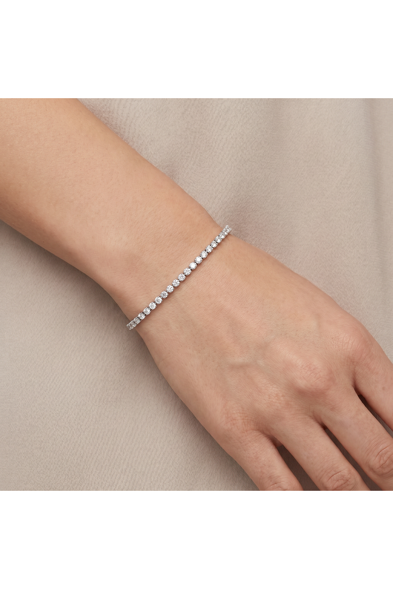 Platinum 6Ct Diamond Tennis Bracelet 7" Lab Grown, Alternate, color, Platinum