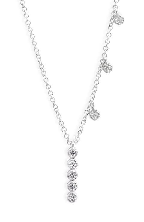 Diamond Bezel Bar Pendant Necklace