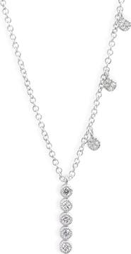 Meira T Diamond Bezel Bar Pendant Necklace