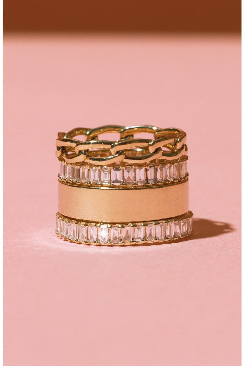 Open Link Ring, Alternate, color, Yellow Gold Vermeil