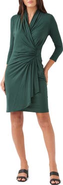 Karen Kane Cascade Faux Wrap Dress