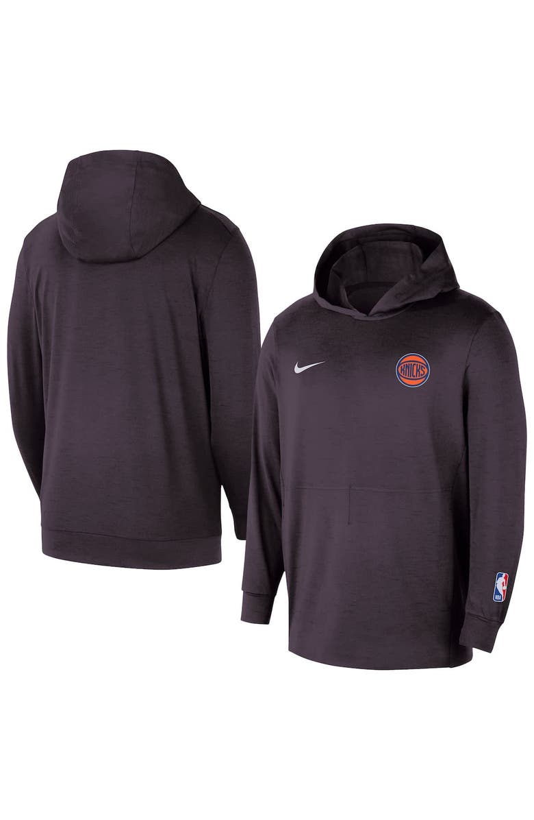 Nike Men's Nike  Black New York Knicks Authentic Practice Yoga Restore Pullover Hoodie, Main, color, Black