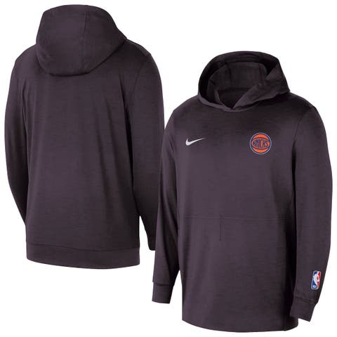 Men's Nike  Black New York Knicks Authentic Practice Yoga Restore Pullover Hoodie