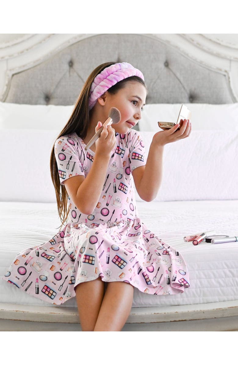 Lev Baby Makeup Print Twirl Dress, Alternate, color, Pink