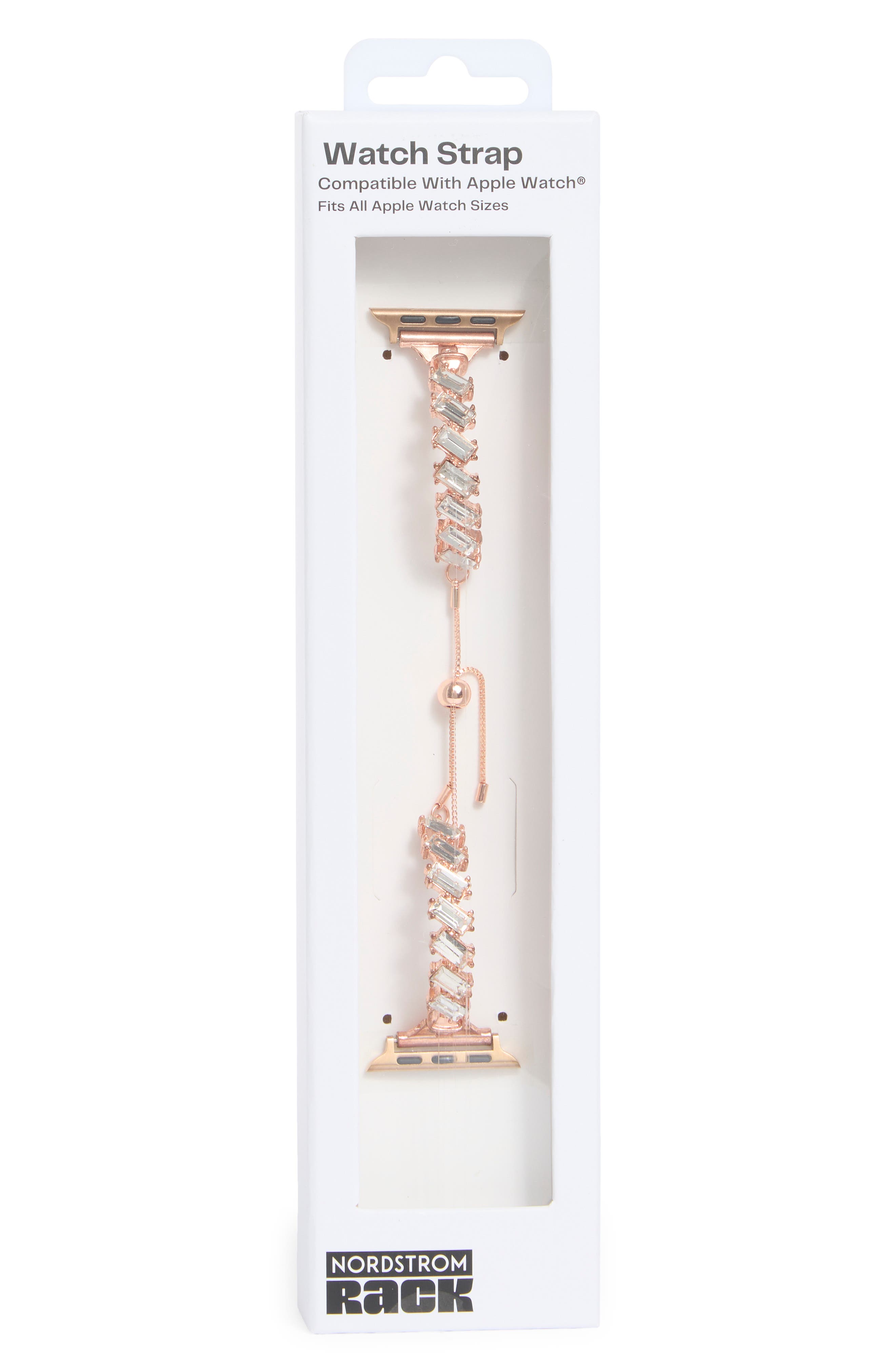 NORDSTROM RACK Baguette Crystal Apple Watch® Watchband