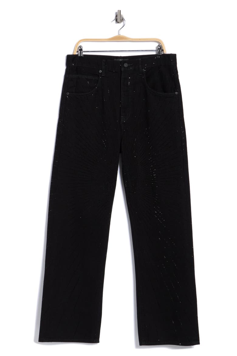 Radial Hotfix Studded High Waist Relaxed Leg Jeans, Alternate, color, RADIAL HOTFIX