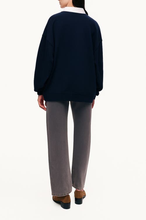 Nocturne Woven Text Logo Sweatshirt In Blue