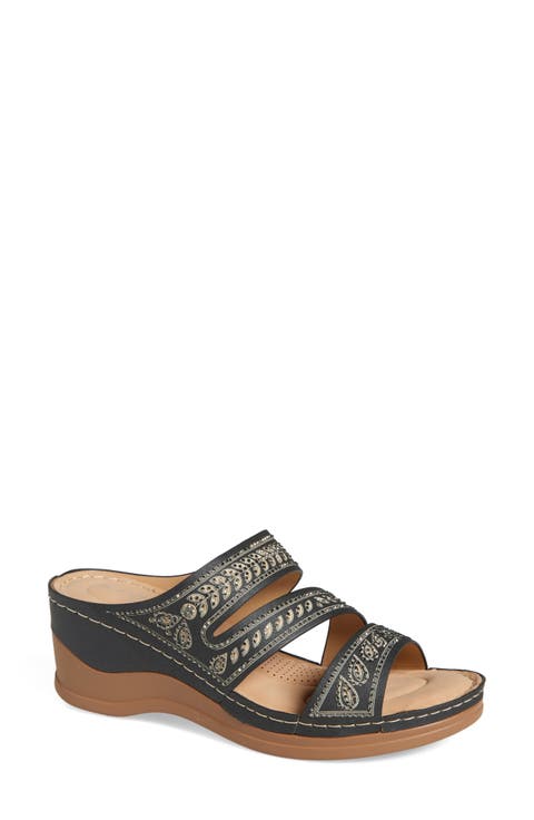 Embellished Wedge Sandal (Women)