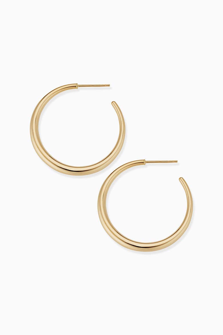 14K Yellow Gold The Archie Hoops, Alternate, color, Yellow Gold