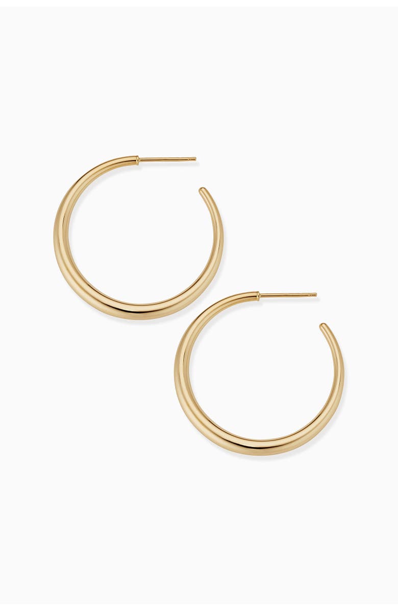 Oradina 14K Yellow Gold The Archie Hoops, Alternate, color, Yellow Gold