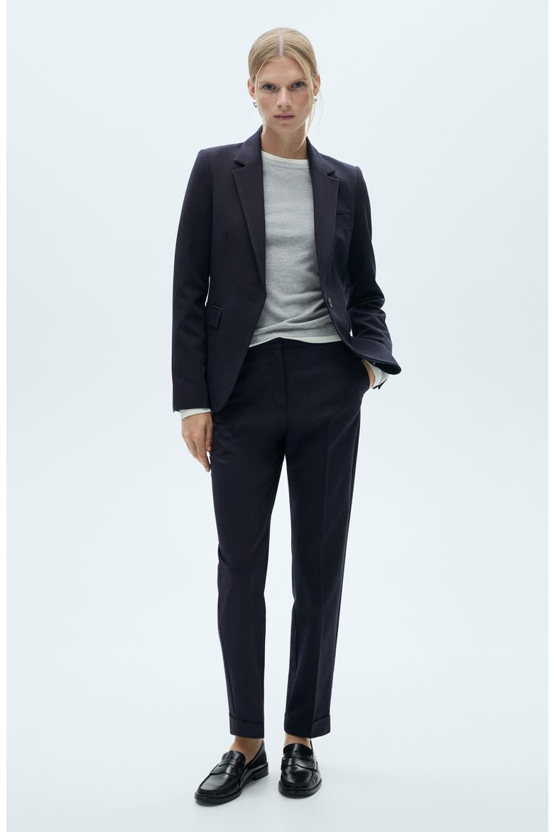 Straight Leg Suit Pants, Alternate, color, DARK NAVY