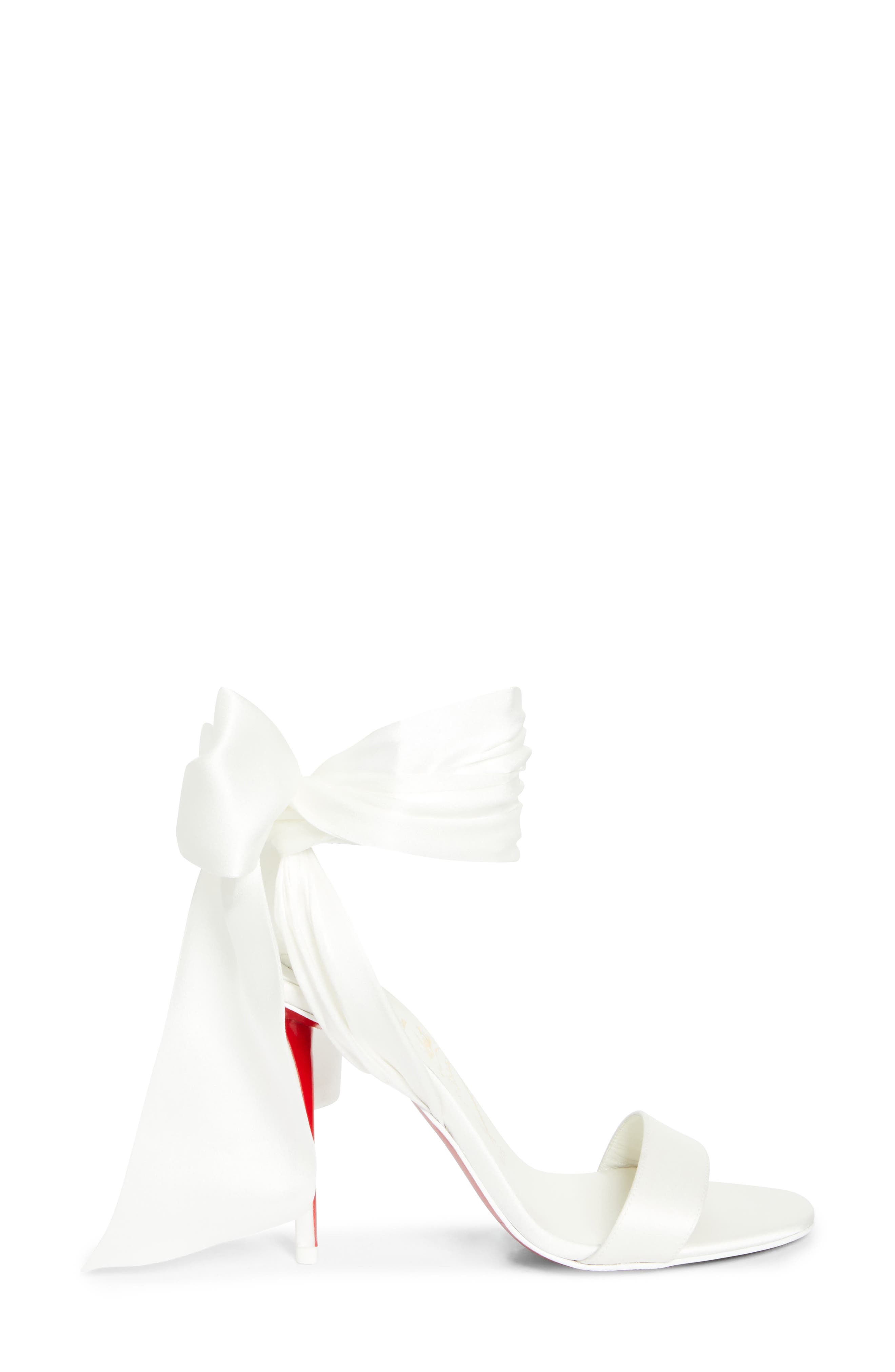Christian Louboutin Miss Z Desert Sandal, Alternate, color, Ivory/ Snow