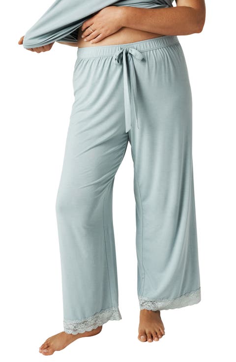 Lace Trim Pajama Pants (Regular & Plus)