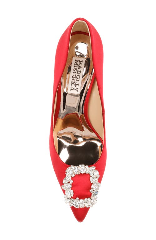 Badgley Mischka Collection Cher Crystal Embellished Pump In Red