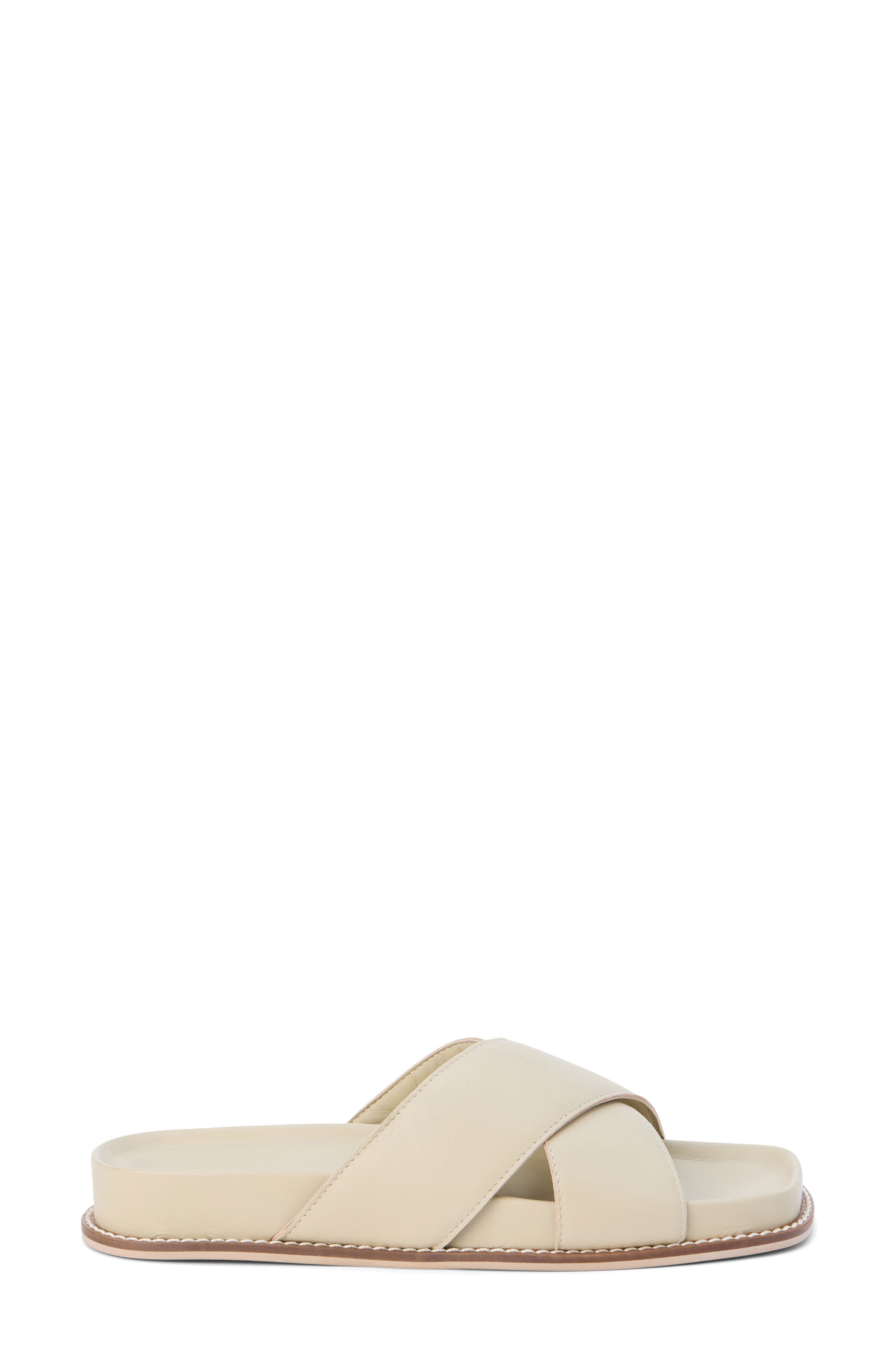 Hannah Slide Sandal, Alternate, color, BONE LEATHER