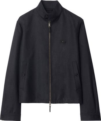 BURBERRY BLACK LABEL harrington jacket 黒 Burberry Harrington Gabardine Jacket | Black | FARFETCH