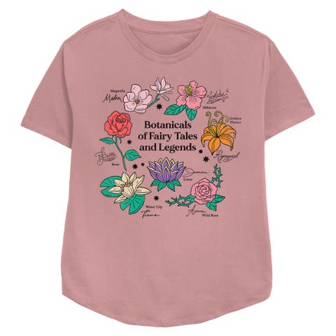 Women's Disney Princesses Floral Fairy Tales  Graphic T-Shirt