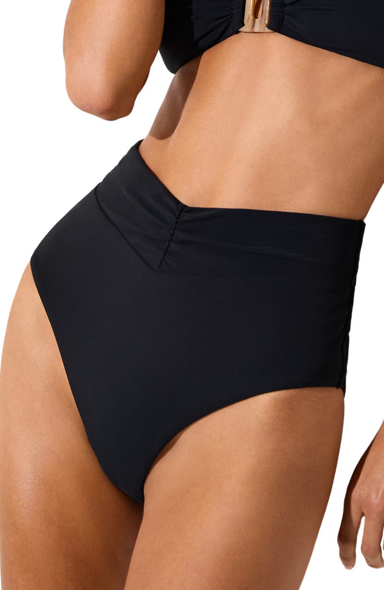 Reiss Maisie High Waist Bikini Bottoms, Alternate, color, 