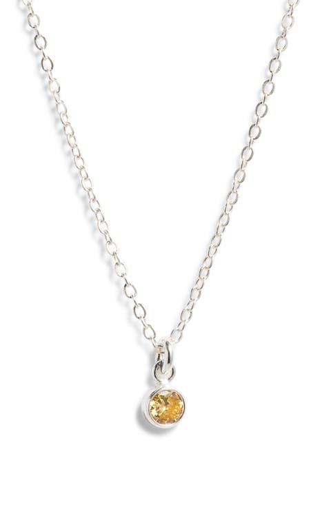 Birthstone Charm Pendant Necklace