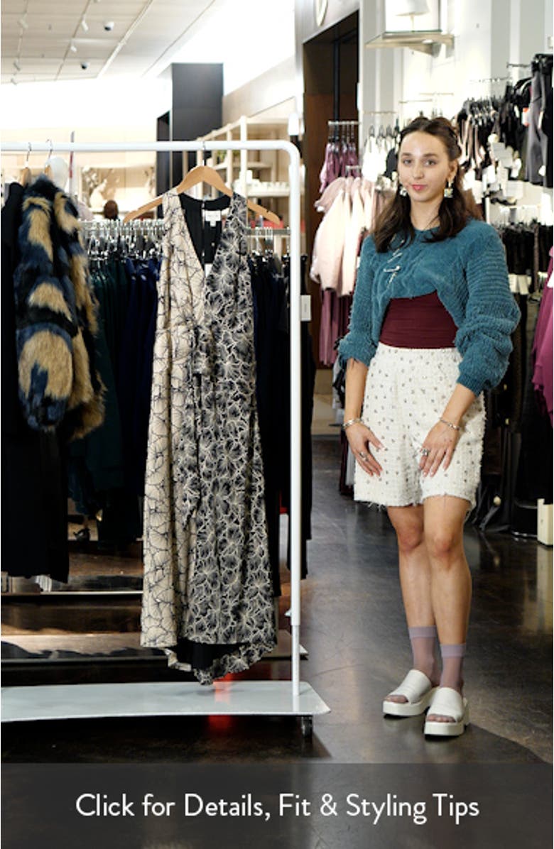 Ainsley Floral Reverse Print Sleeveless Dress, sales video thumbnail