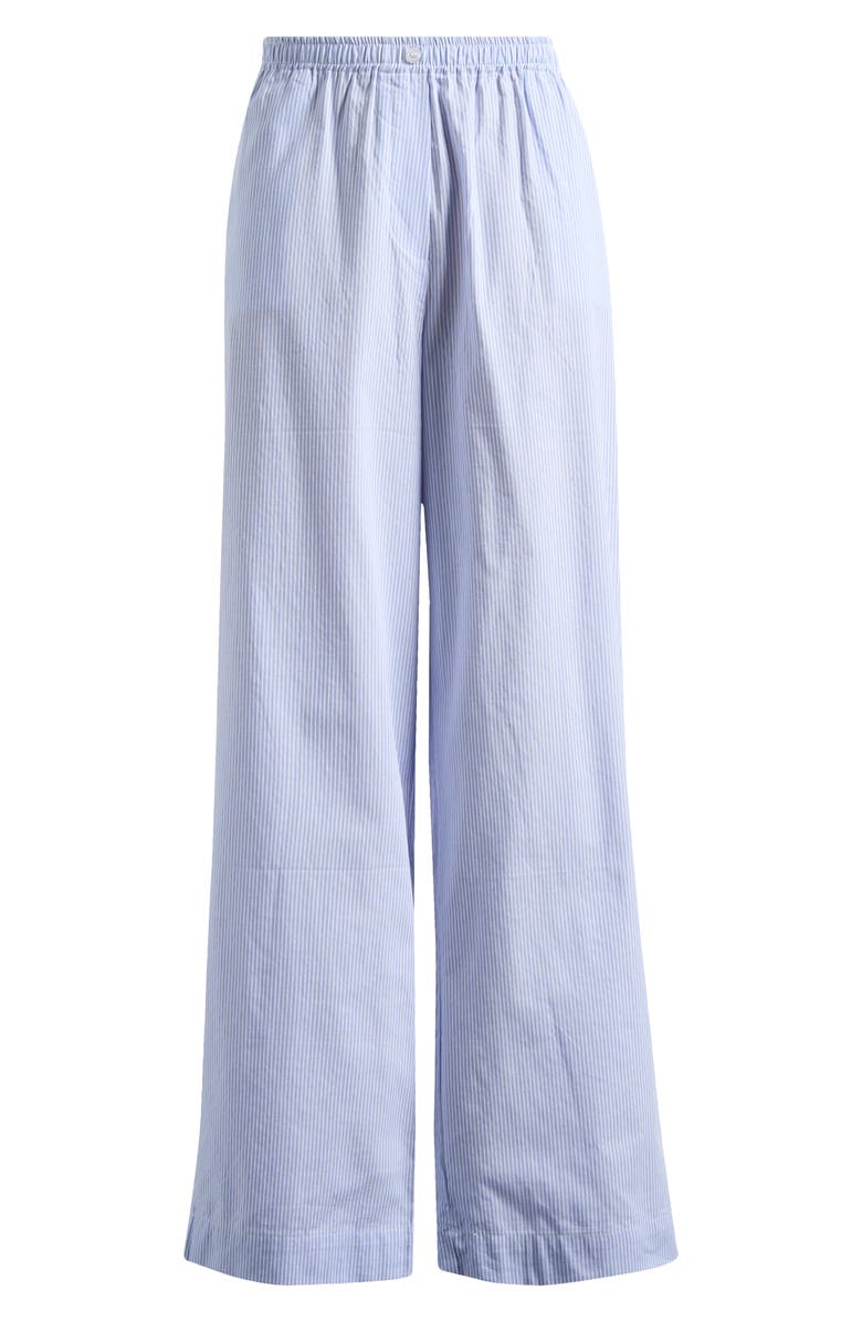 WAYF Sara Pull-On Cotton Pants, Alternate, color, Blue-Ivory Stripe