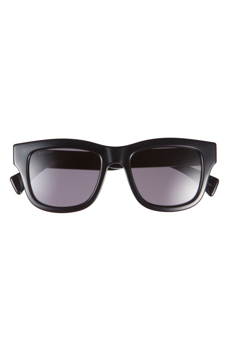 Gucci Square Sunglasses, Main, color, Black Black Grey