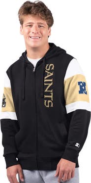 STARTER Men's Starter Black New Orleans Saints Extreme Full-Zip Hoodie