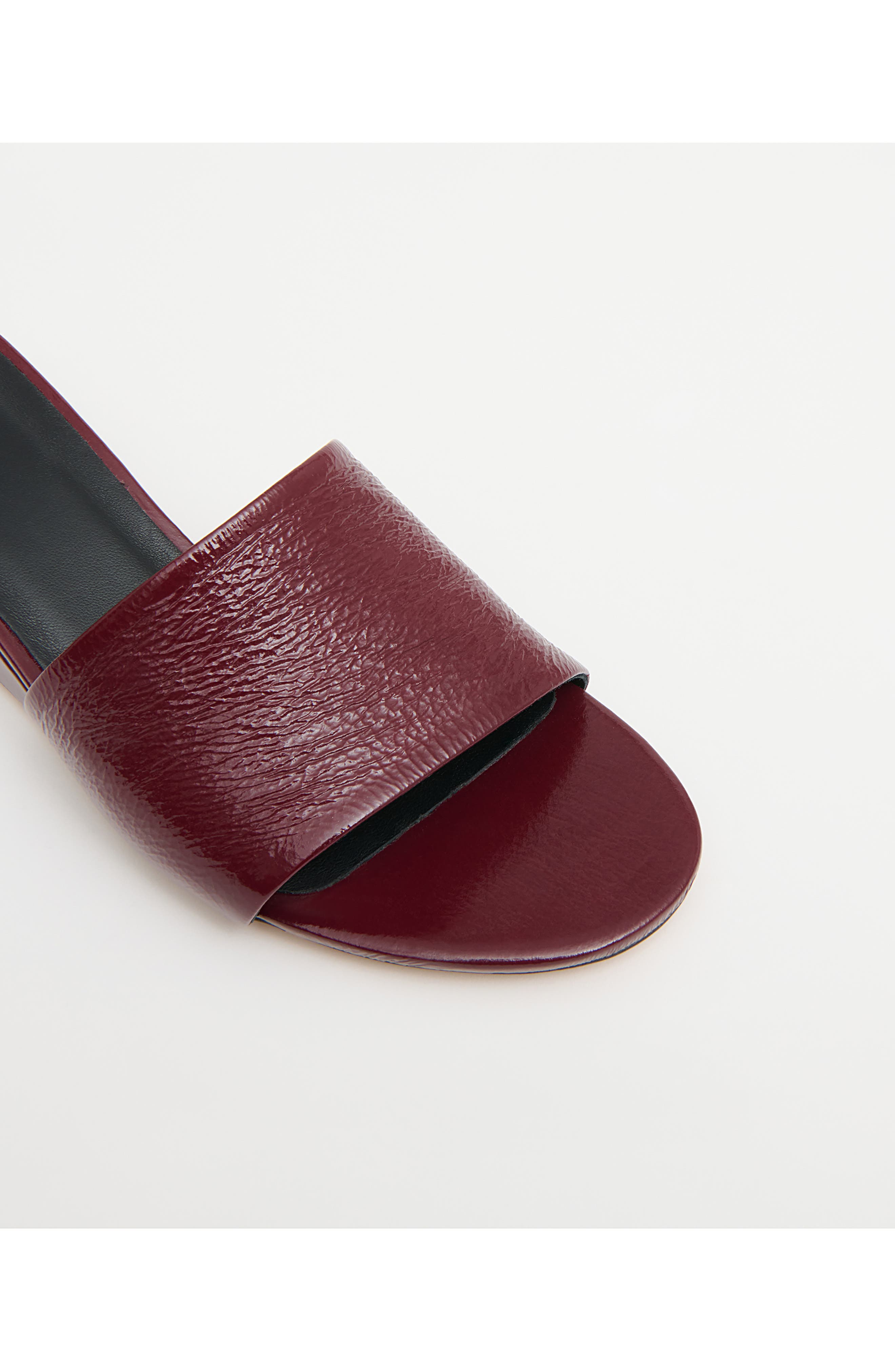 Zeppa Leather Slide Wedge Sandal, Alternate, color, CLARET