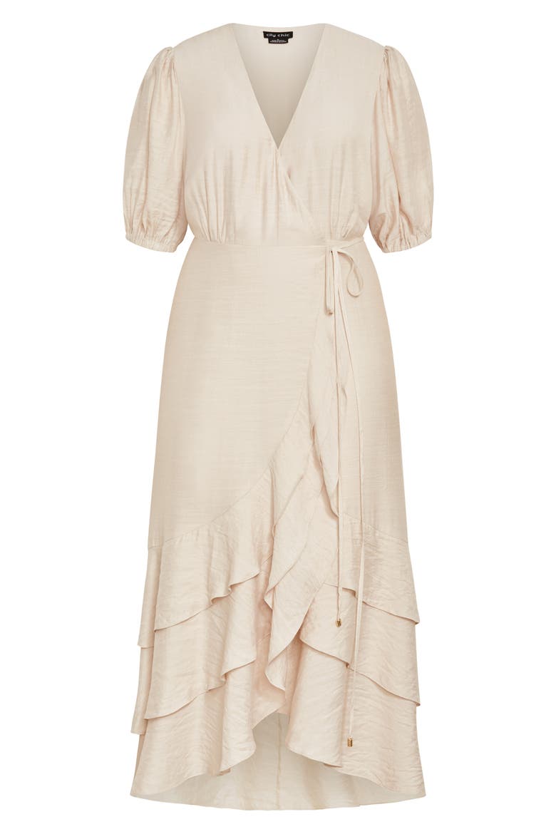 Bea Wrap Dress, Alternate, color, OAT
