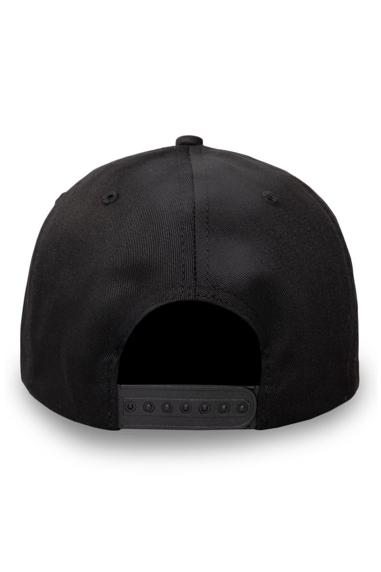 Piano Bar Snapback Cotton Twill Trucker Hat, Alternate, color, BLACK