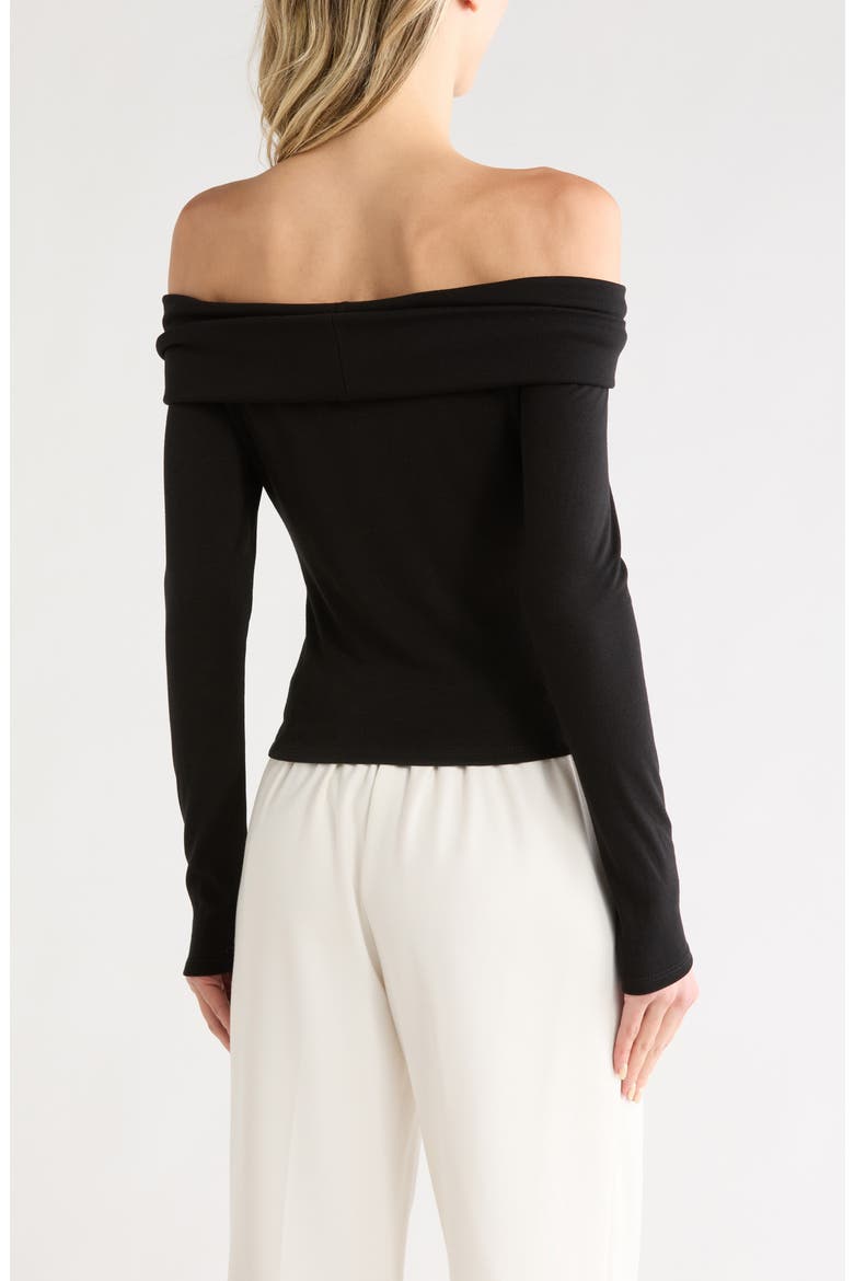 Josie Off the Shoulder Top, Alternate, color, BLACK