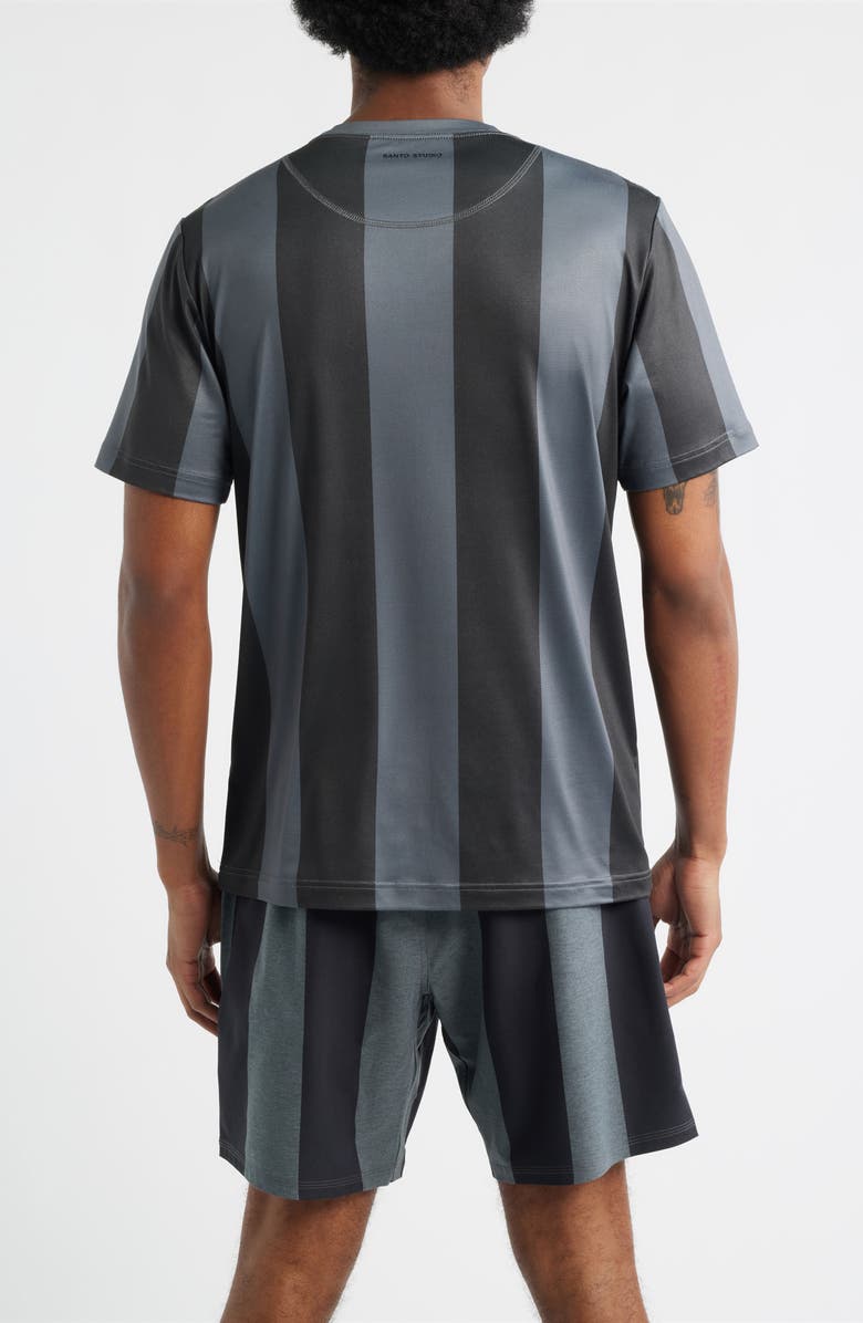 SANTO STUDIO Tempo Tech T-Shirt, Alternate, color, Black Stripe