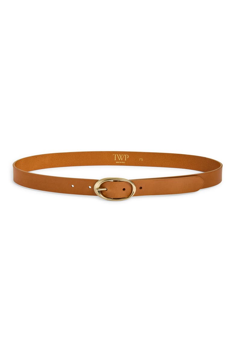 Narrow Leather Belt, Main, color, VINTAGE CAMEL / ANT LIGHT GOLD