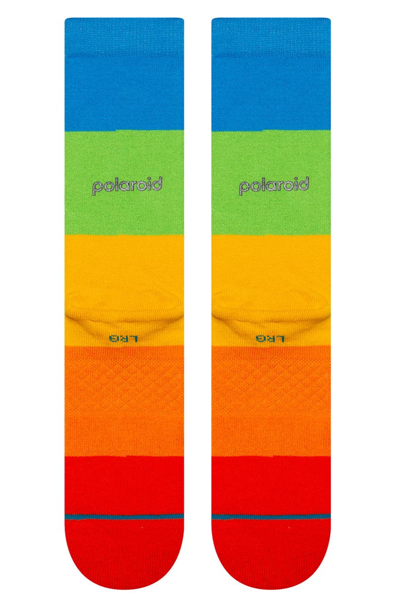 Stance Snapshot Crew Socks, Alternate, color, Rainbow Multi