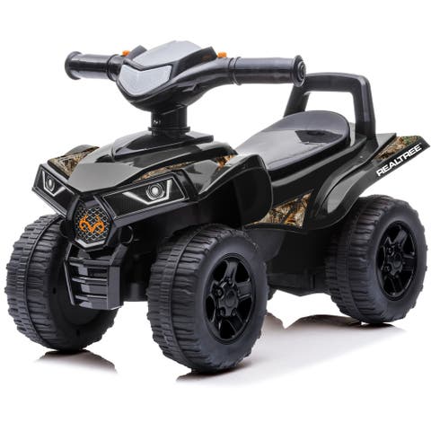 Quad Push Car Black Ride On Toy
