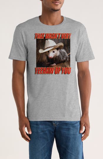 Monster Digital Yeehaw Graphic T-shirt In Gray