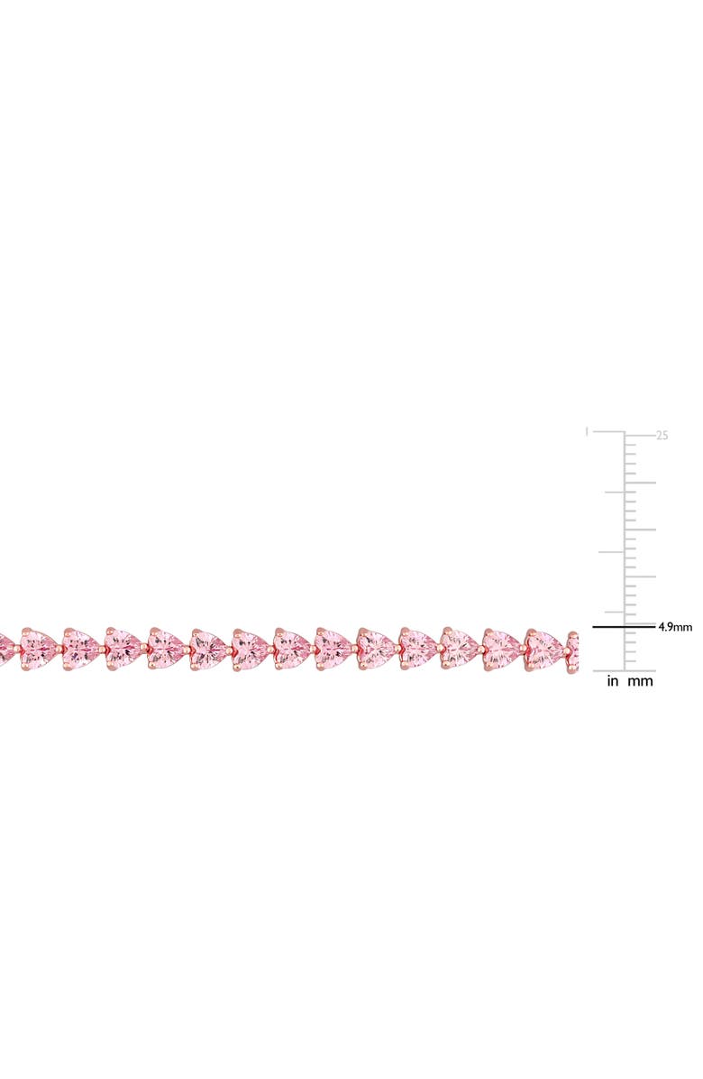 Julianna B. Pink Cubic Zirconia Tennis Bracelet Rose-Silver, Alternate, color, Pink Cz