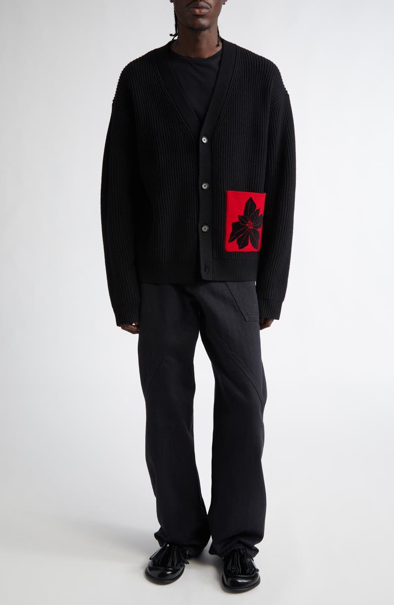 JW Anderson Twisted Workwear Jeans, Alternate, color, Black