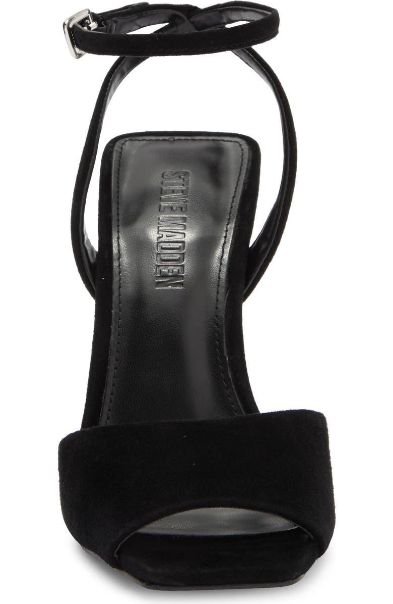 Steve Madden Lilac Ankle Strap Sandal, Alternate, color, Black Suede